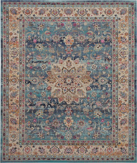Nourison Home Vintage Kashan  Blue  Traditional