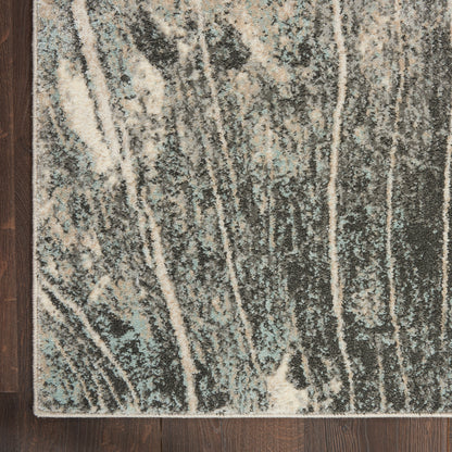 Nourison Home Marmara  Charcoal Ivory  Contemporary