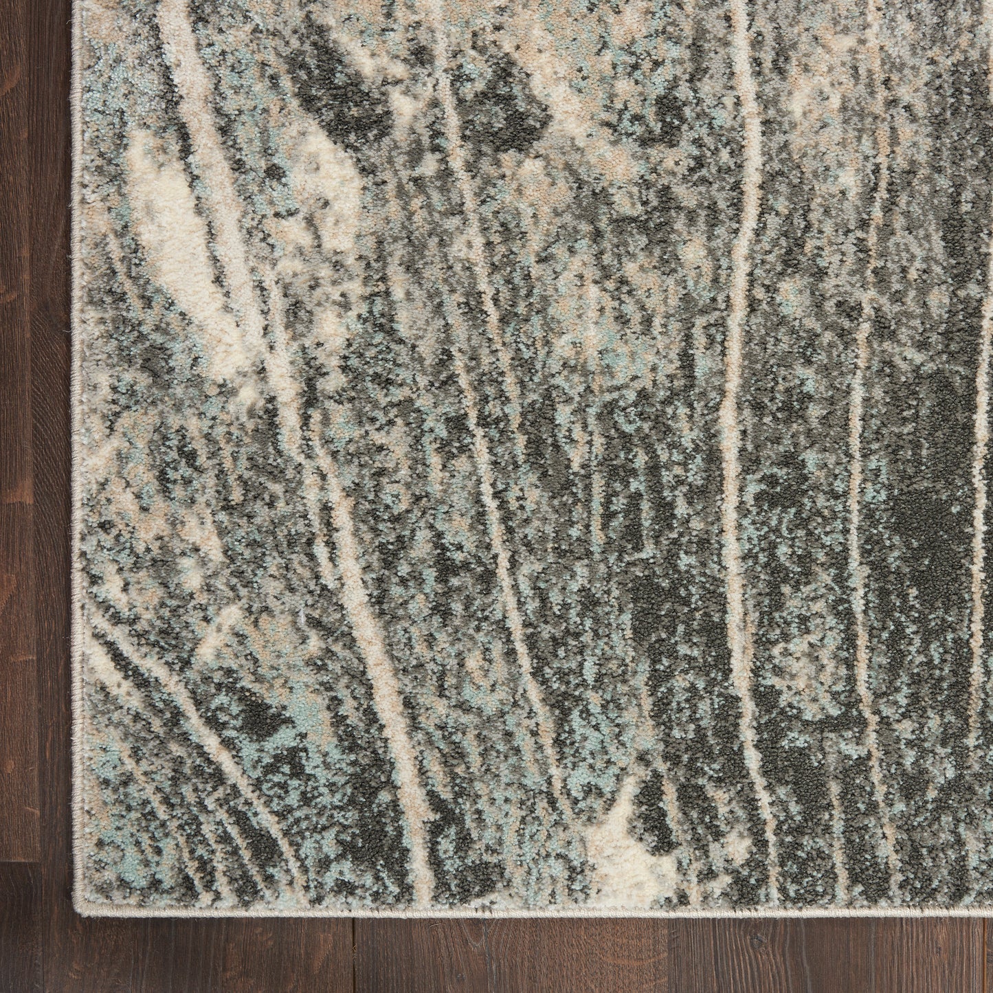 Nourison Home Marmara  Charcoal Ivory  Contemporary