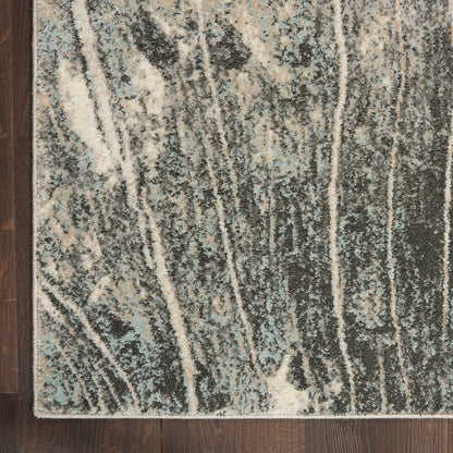 Nourison Home Marmara  Charcoal Ivory  Contemporary