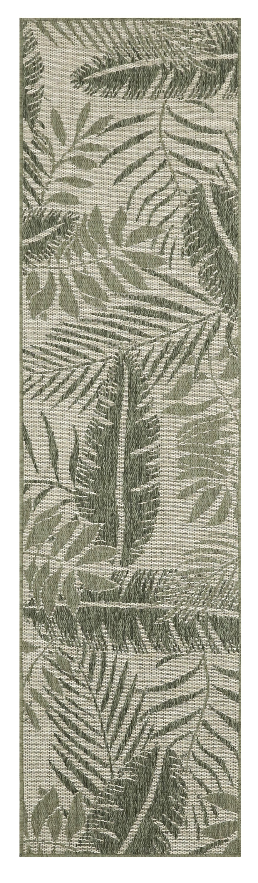 Nourison Home Garden Oasis GOA02 Ivory Green Contemporary Power-loomed Rug