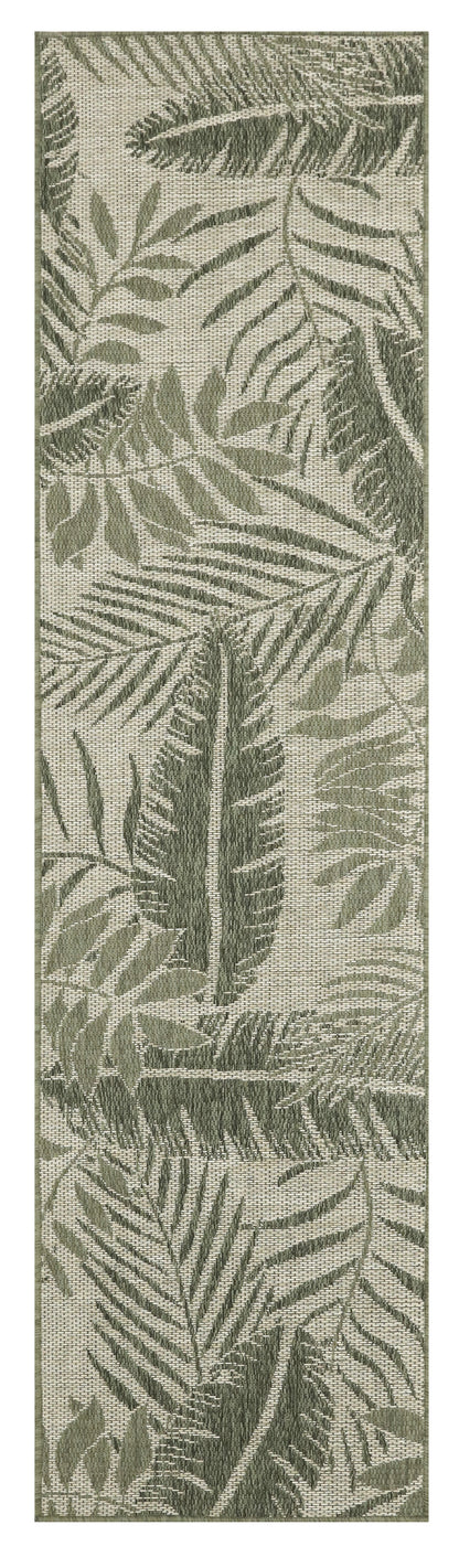 Nourison Home Garden Oasis GOA02 Ivory Green Contemporary Power-loomed Rug