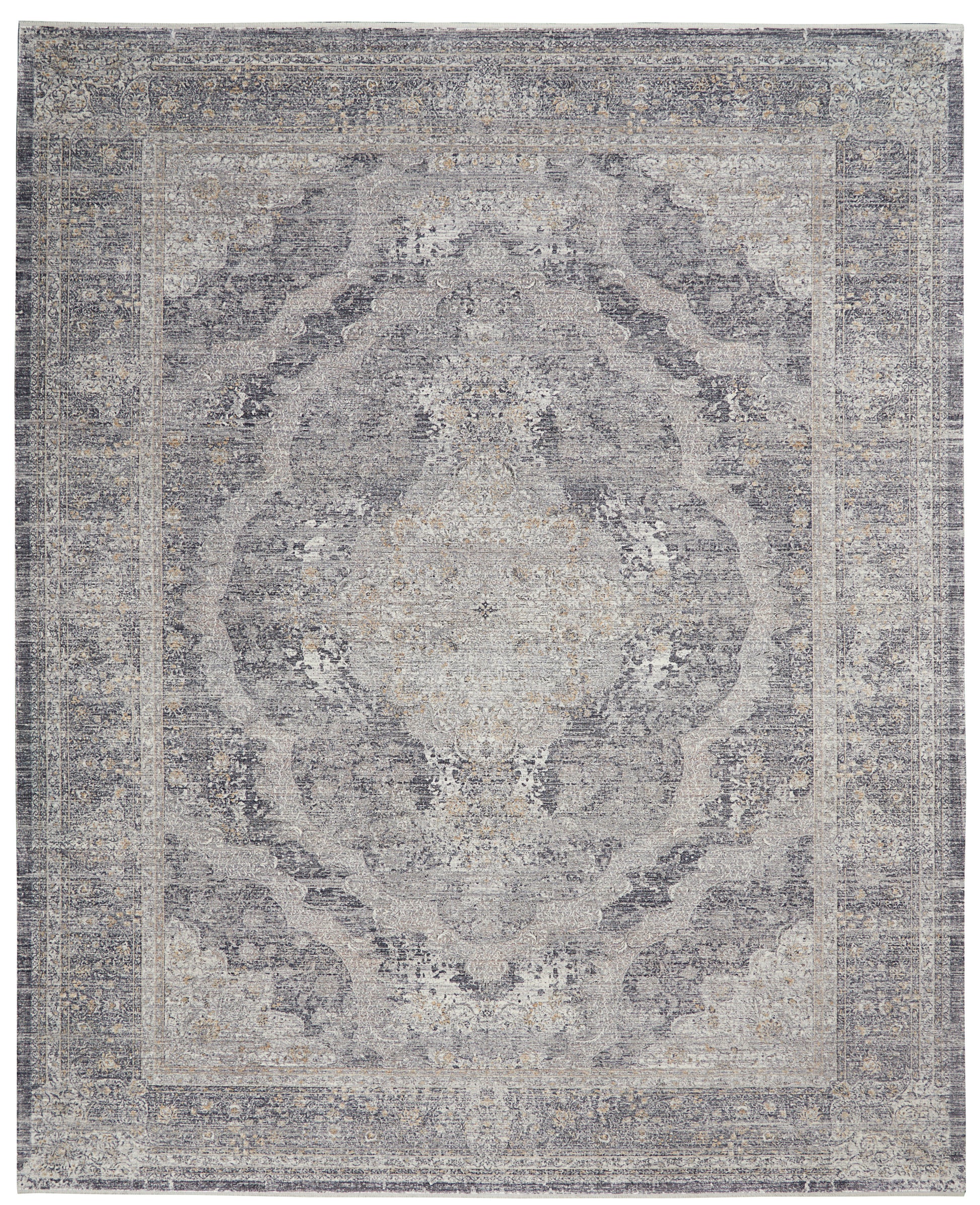 Nourison Home Starry Nights  Charcoal Crème  Traditional