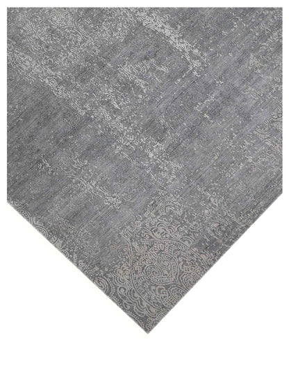 Artisan Mary Silver Black Contemporary Knotted Rug - Rugs - Artisan - Atlanta Designer Rugs
