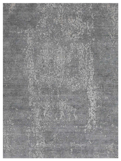 Artisan Mary Silver Black Contemporary Knotted Rug - Rugs - Artisan - Atlanta Designer Rugs