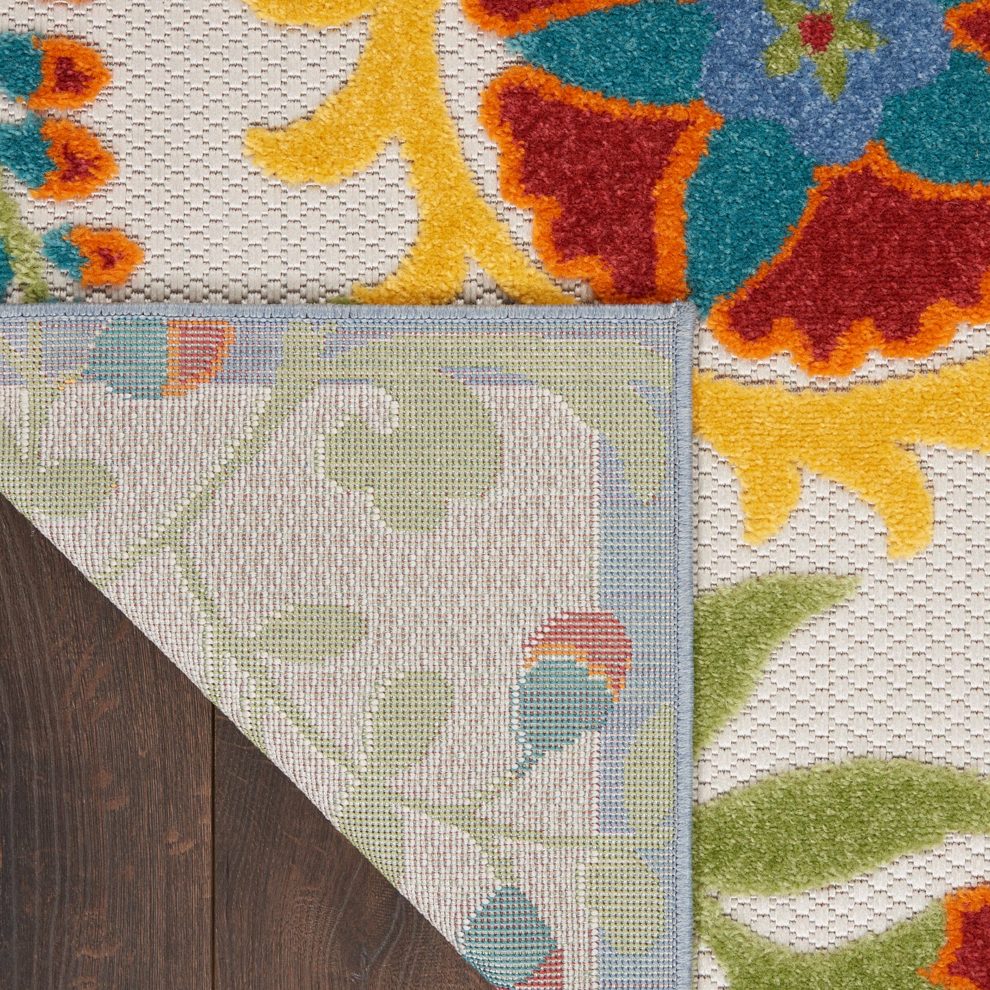 Nourison Home Aloha  Ivory Multicolor  Contemporary