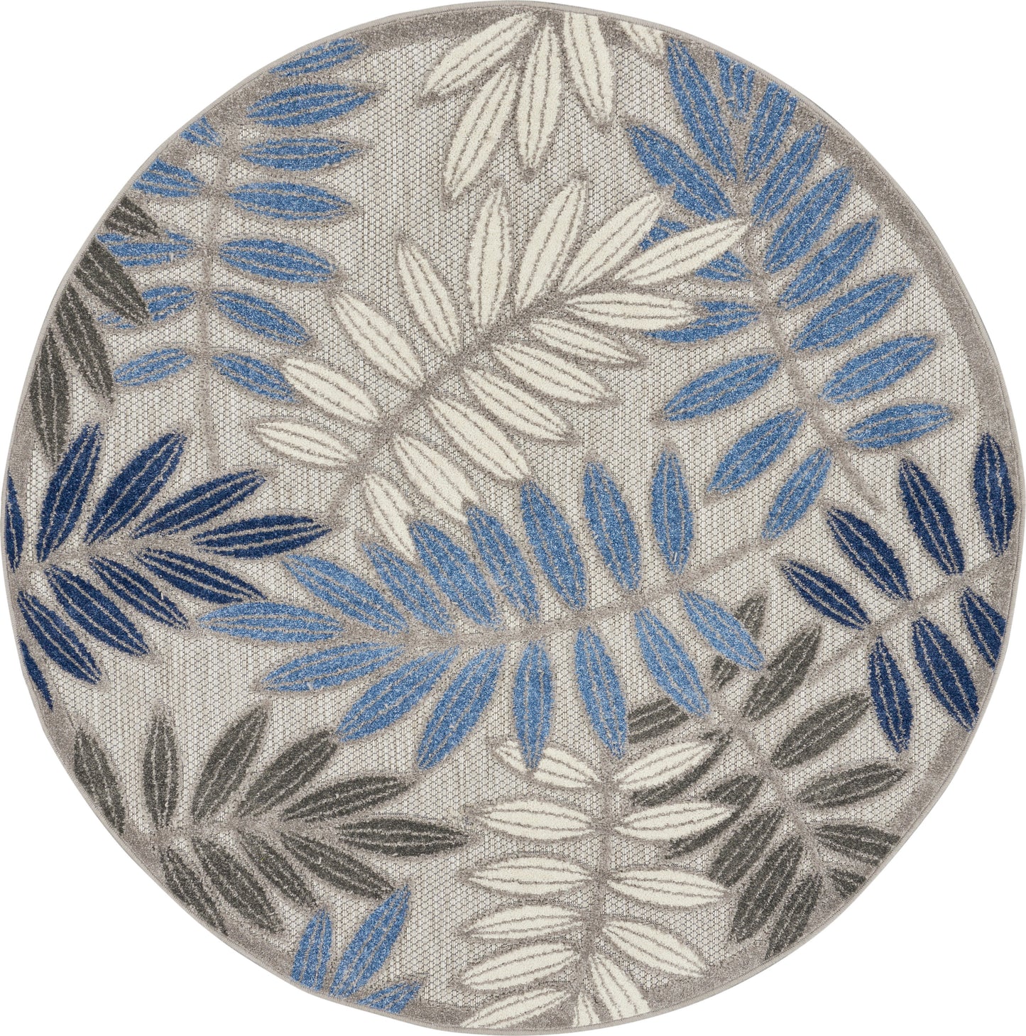 Nourison Home Aloha ALH18 Grey Blue Contemporary Power-loomed Rugs