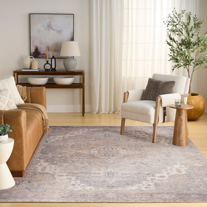 Nourison Home Vintage Washables  Light Blue  Traditional