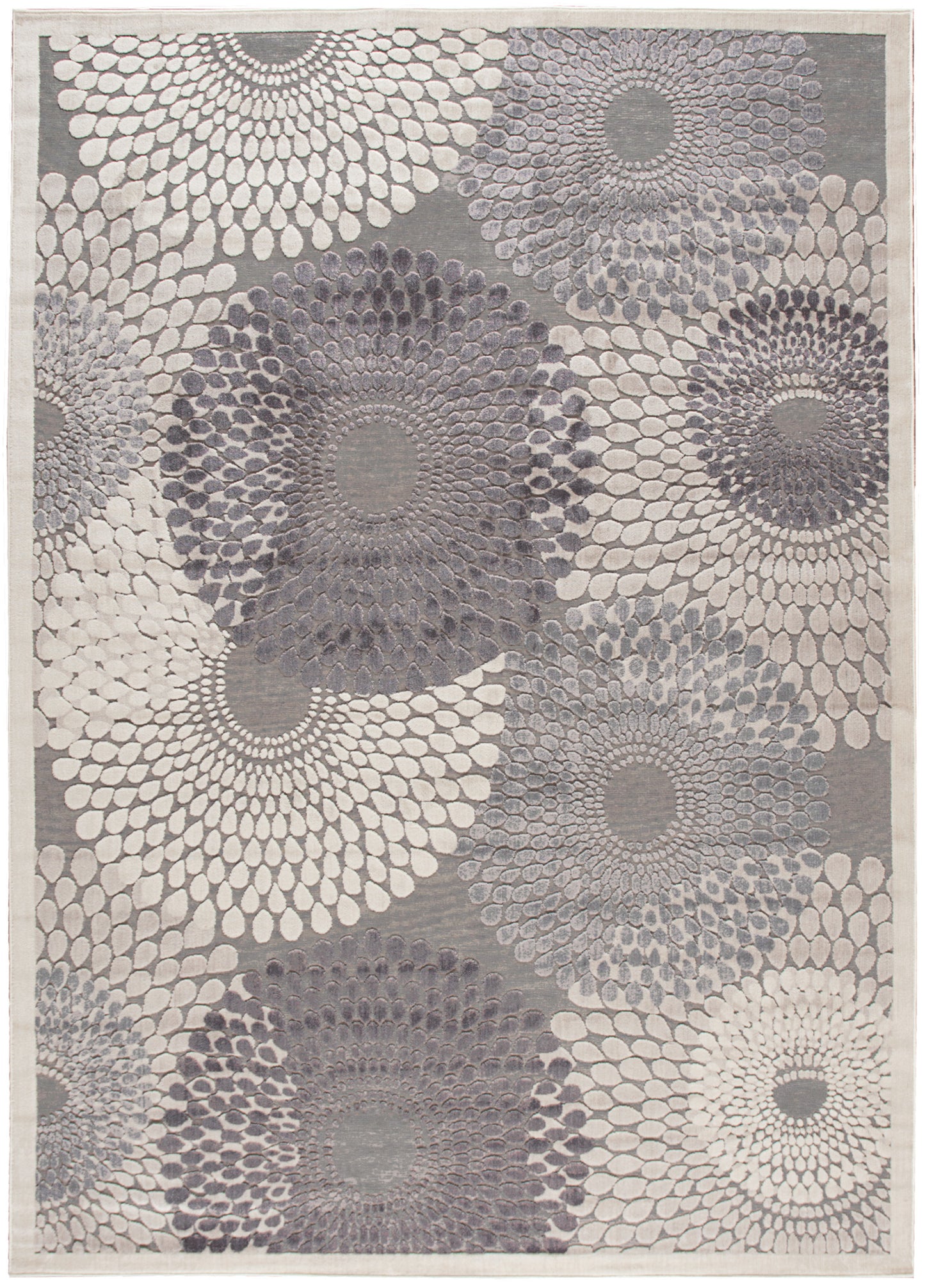 Nourison Home Graphic Illusions GIL04 Grey Contemporary Power-loomed Rug