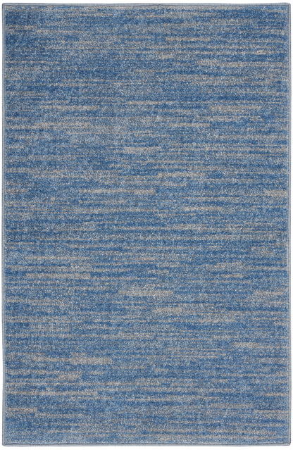 Nourison Home Nourison Essentials NRE01 Blue Grey Contemporary Power-loomed Rug