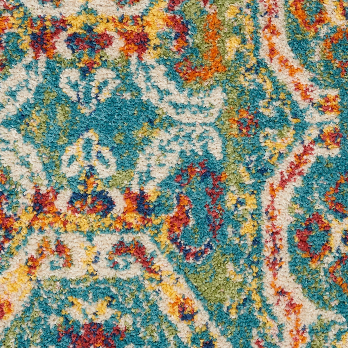 Nourison Home Allur  Turquoise Multicolor  Transitional