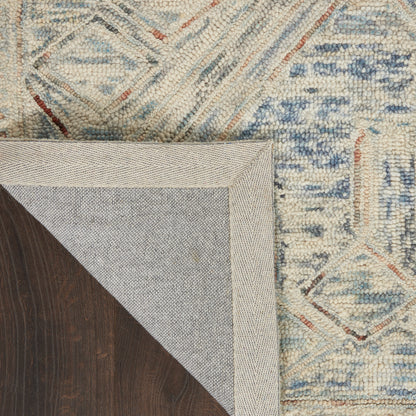 Nourison Home Interlock  Blue Multicolor  Contemporary