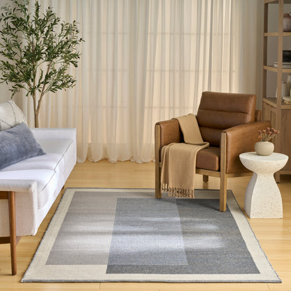 Nourison Home Copenhagen  Ivory Blue  Contemporary