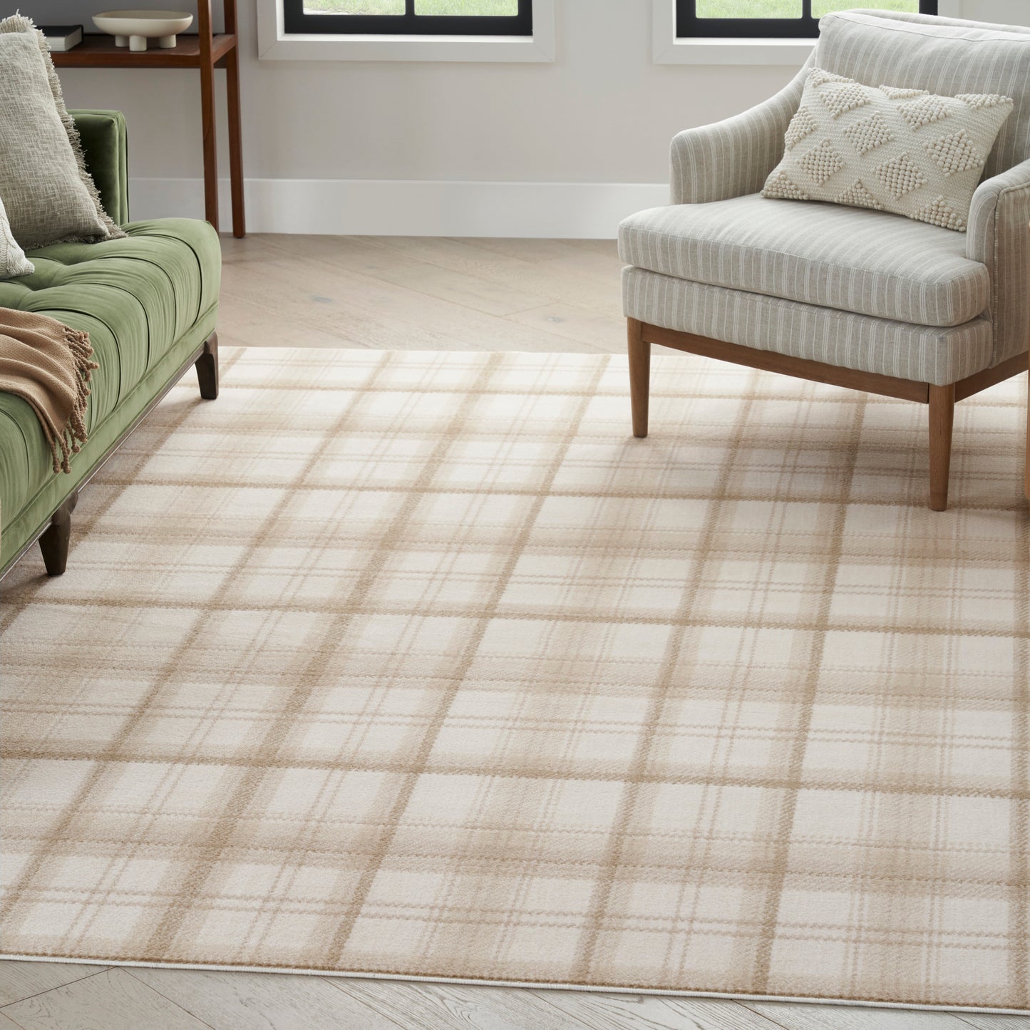 Nourison Home Grafix  Ivory Beige  Contemporary