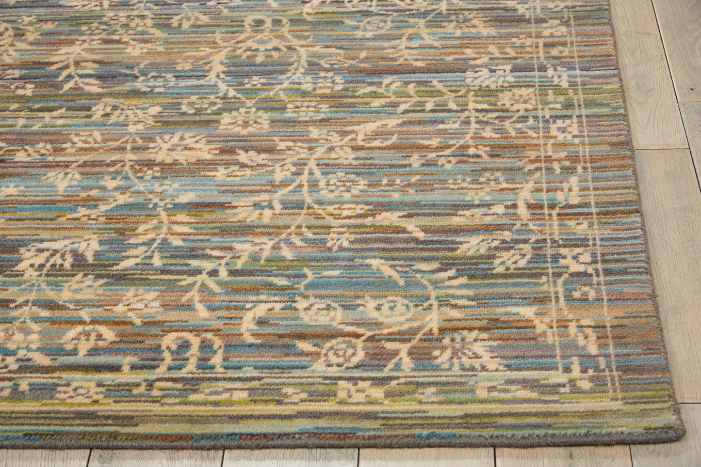 Nourison Home Rhapsody  Blue Moss  Transitional