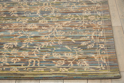 Nourison Home Rhapsody  Blue Moss  Transitional