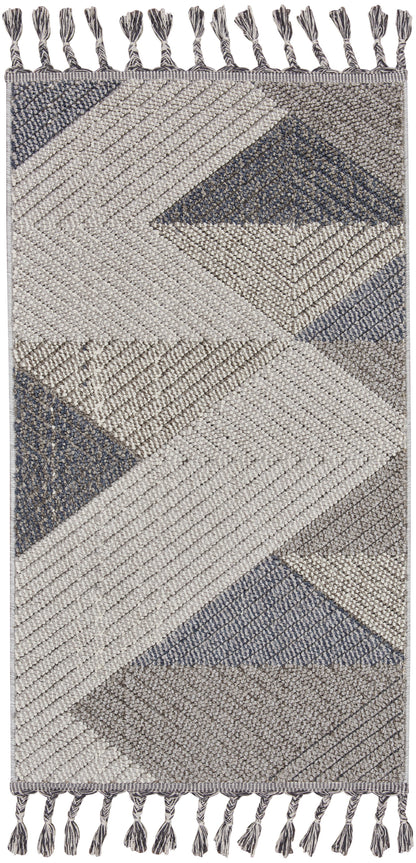Nourison Home Paxton PAX04 Grey Slate Contemporary Power-loomed Rug