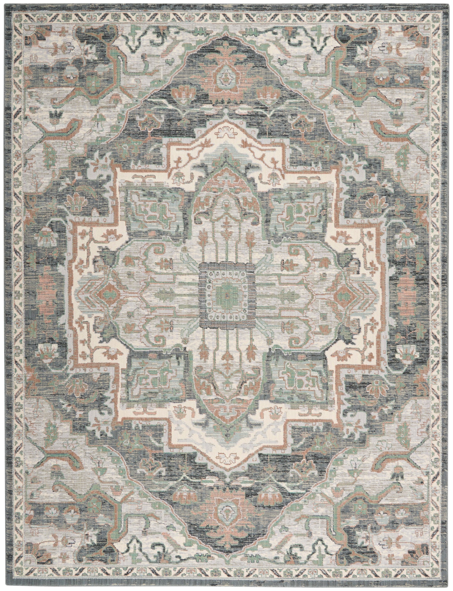 Nourison Home Parisa PSA01 Grey Sage Traditional Loom-woven Rug