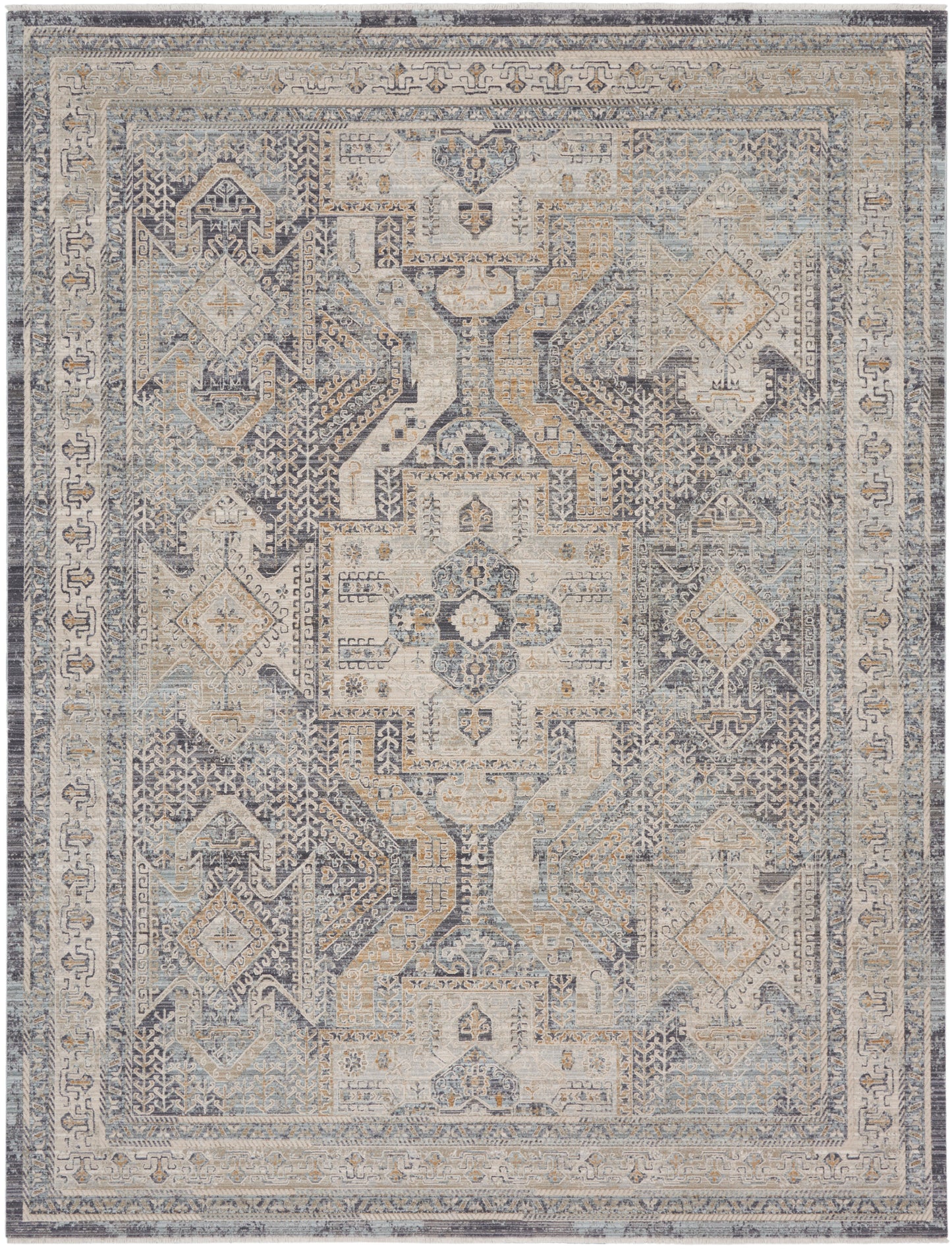 Nourison Home Lynx  Ivory Charcoal  Transitional
