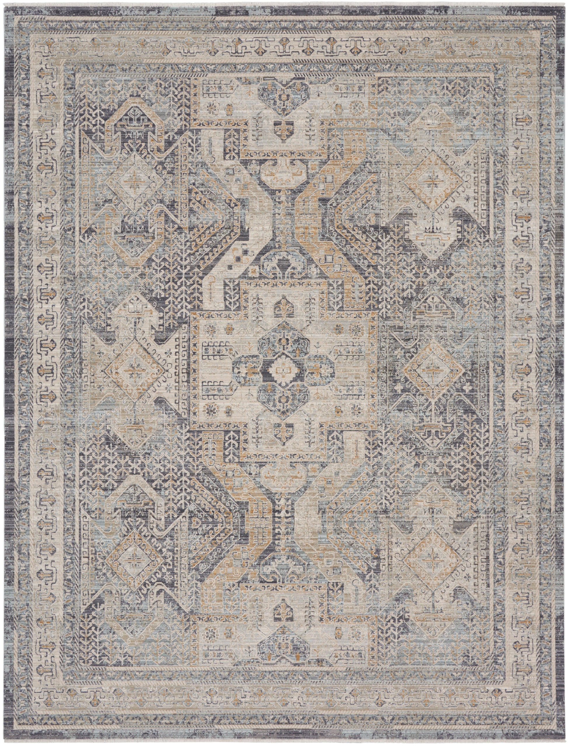 Nourison Home Lynx  Ivory Charcoal  Transitional