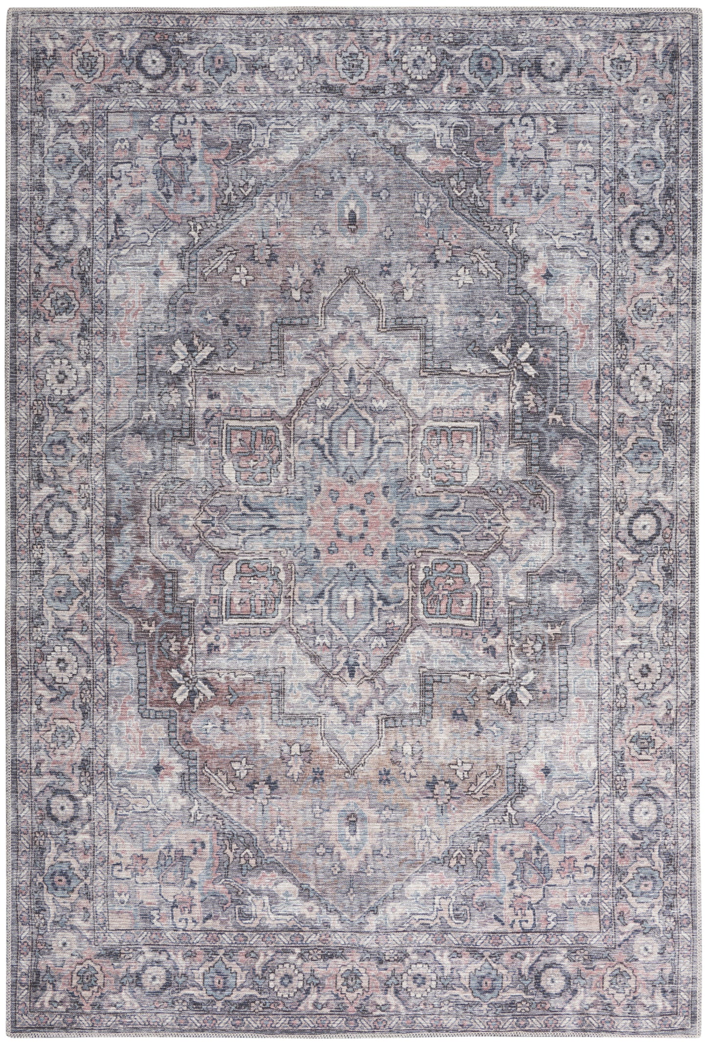 Nourison Home New Concept Washables SR101 Grey Traditional Machine Woven Rug