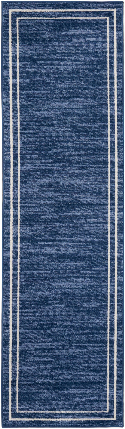 Nourison Home Nourison Essentials NRE02 Navy Ivory Contemporary Power-loomed Rug
