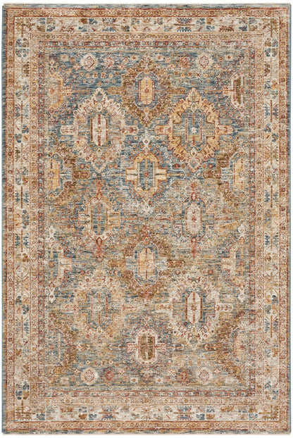 Nourison Home Sahar SHR01 Blue Traditional Power-loomed Rug