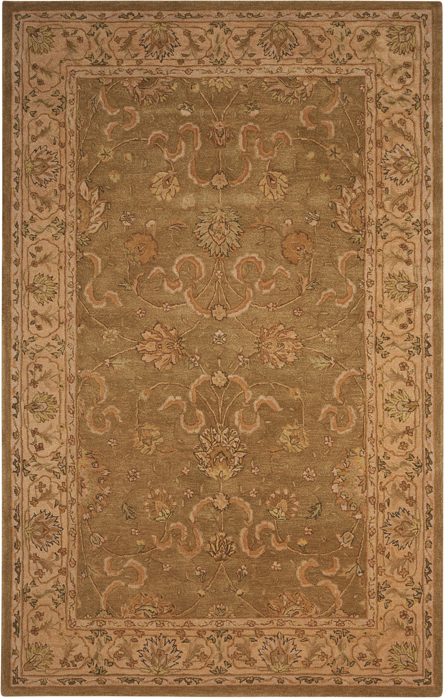 Nourison Home Heritage Hall HE20 Green Traditional Tufted Rug