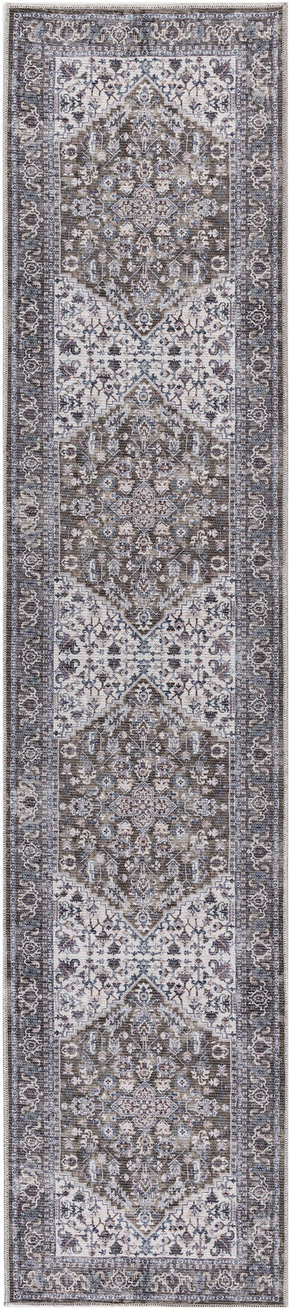 Nourison Home New Concept Washables SR104 Olive Ivory Traditional Machine Woven Rug