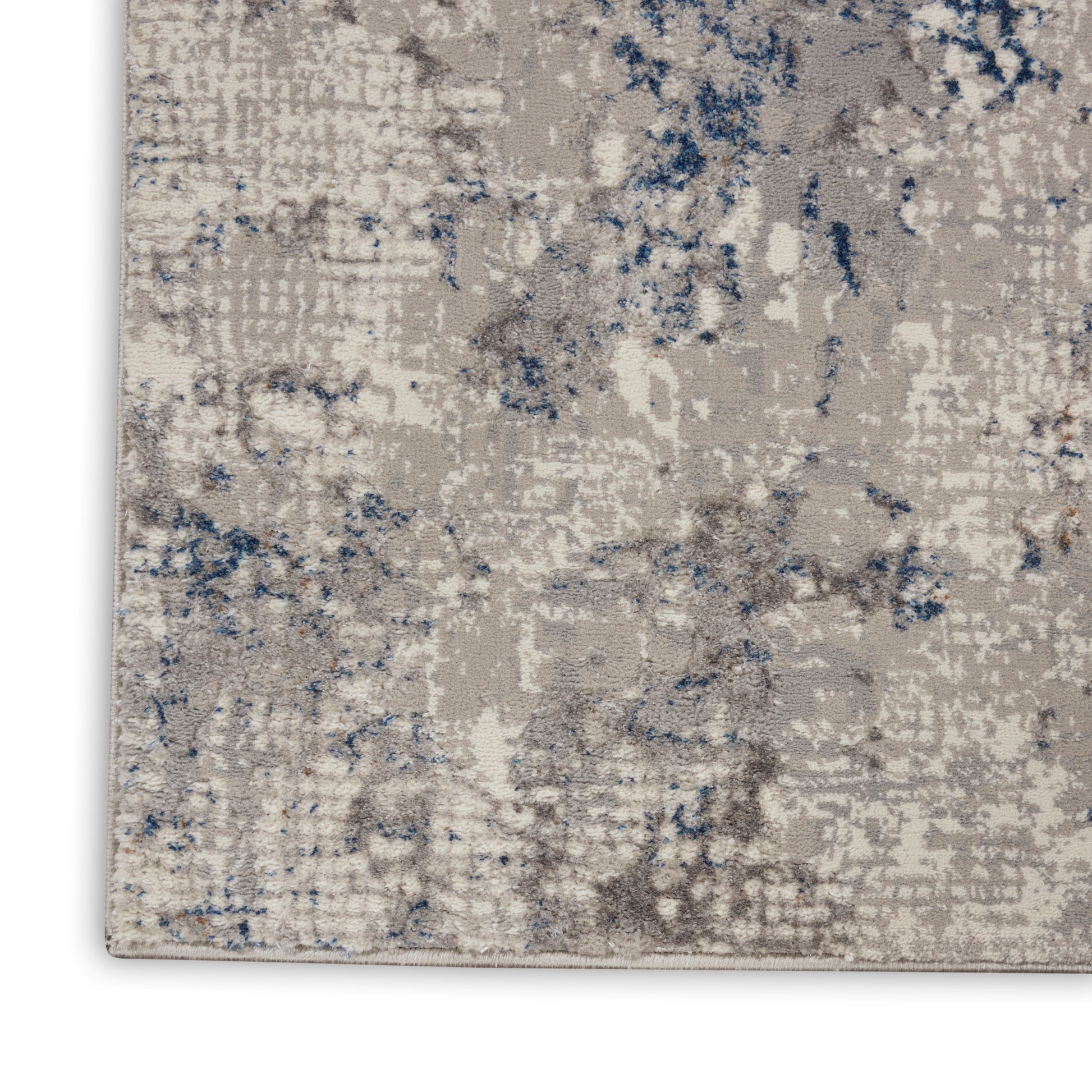 Nourison Home Royal Terrace  White Blue  Contemporary