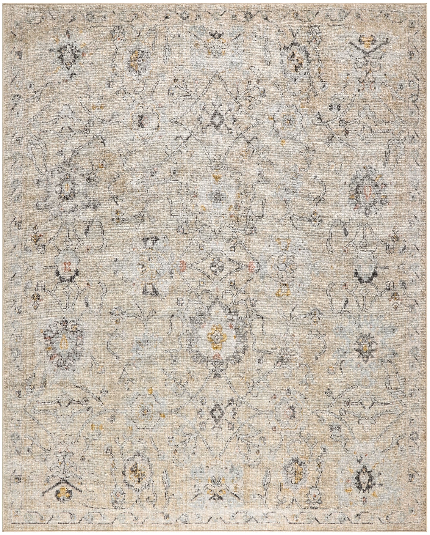Nourison Home Oushak Home OUS01 Cream Traditional Loom-woven Rug