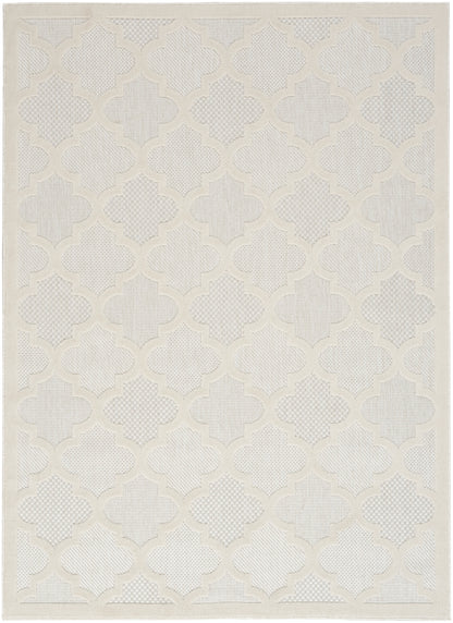Nourison Home Easy Care NES01 Ivory White Contemporary Flat Weave Rug