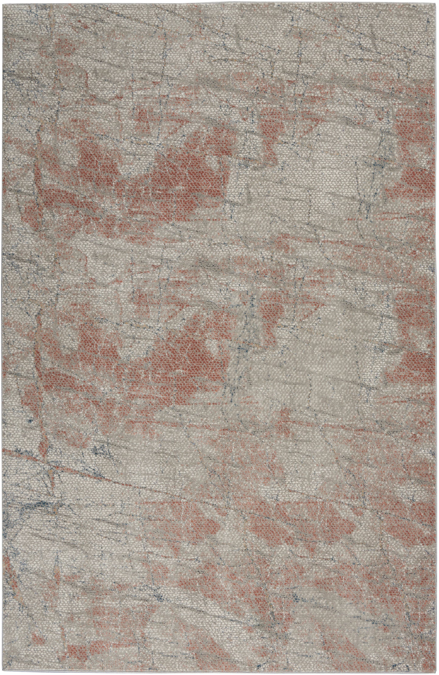 Nourison Home Rustic Textures RUS15 Light Grey Rust Contemporary Power-loomed Rugs