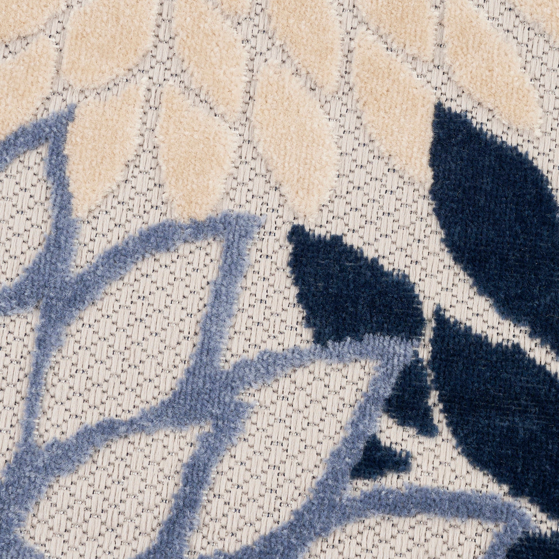 Nourison Home Aloha  Blue Multicolor  Contemporary