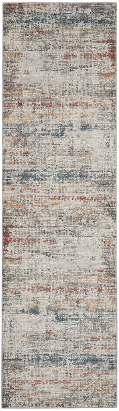 Nourison Home Rustic Textures RUS14 Light Grey Multi Contemporary Power-loomed Rugs