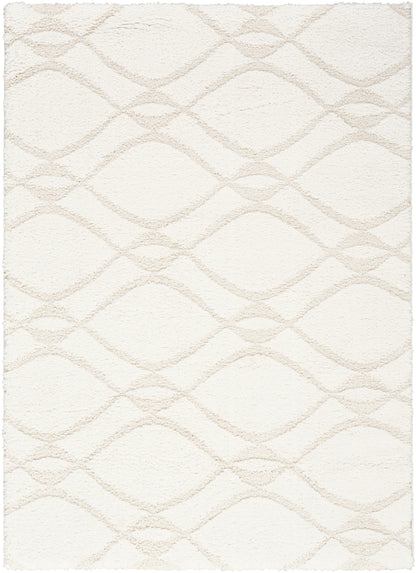 Nourison Home Modern Shag  Ivory Beige  Contemporary