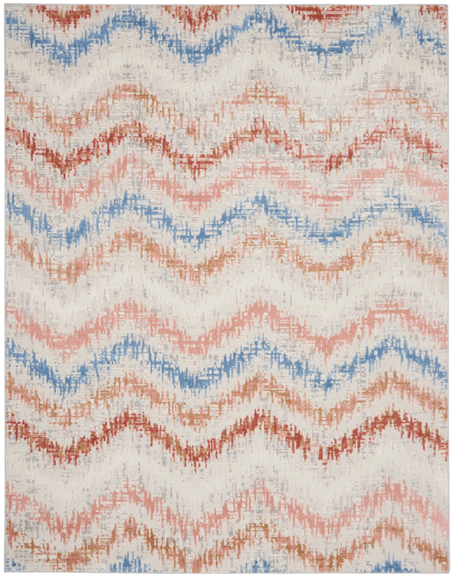 Nourison Home Elation ETN04 Ivory Multicolor Contemporary Power-loomed Rug