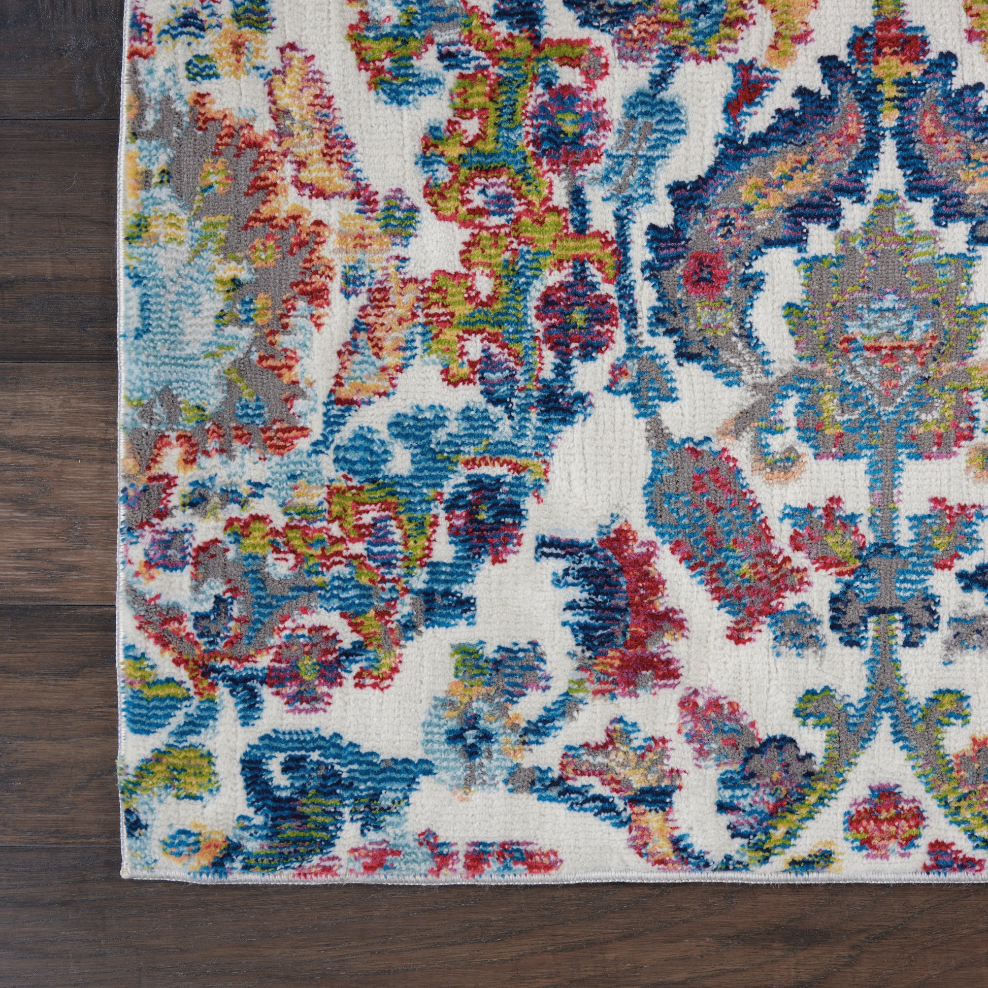 Nourison Home Ankara Global  Ivory Blue  Transitional