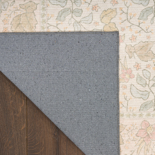 Nourison Home Botanical Washables  Beige Multicolor  Contemporary
