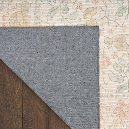 Nourison Home Botanical Washables  Beige Multicolor  Contemporary