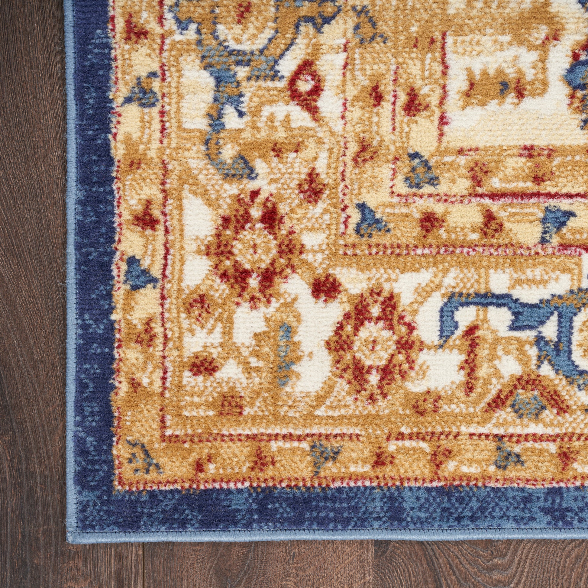 Nourison Home Grafix  Navy Gold  Traditional