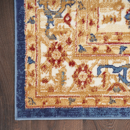 Nourison Home Grafix  Navy Gold  Traditional