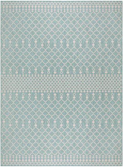 Nourison Home Positano POS02 Aqua Contemporary Power-loomed Rug