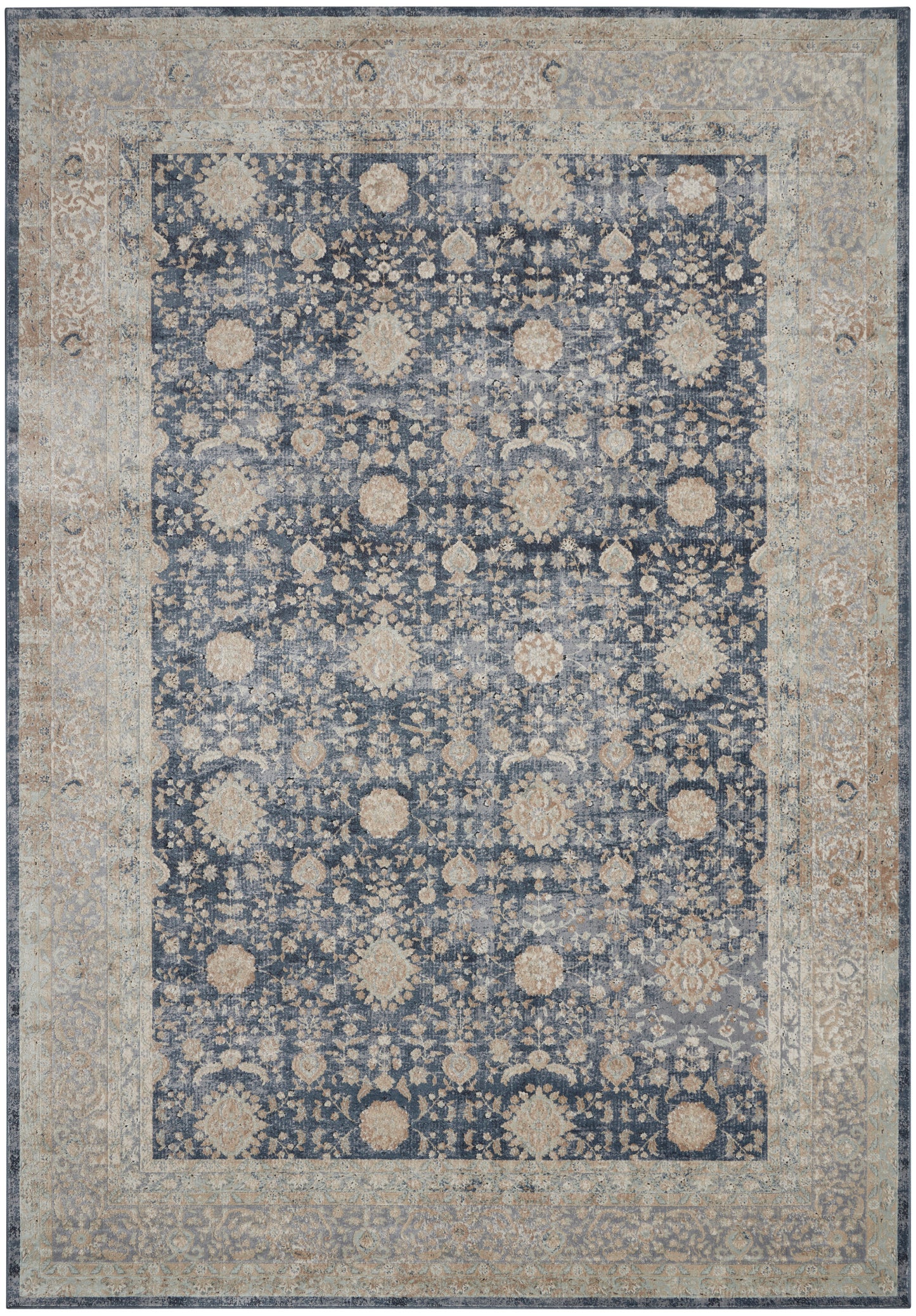 Nourison Home Malta MAI07 Navy Traditional Power-loomed Rug