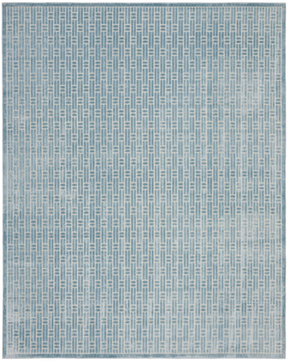 Nourison Home Washable Charm WCH02 Blue Ivory Contemporary Machine Woven Rug