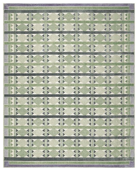 Nourison Home Nordic  Green Blue  Contemporary