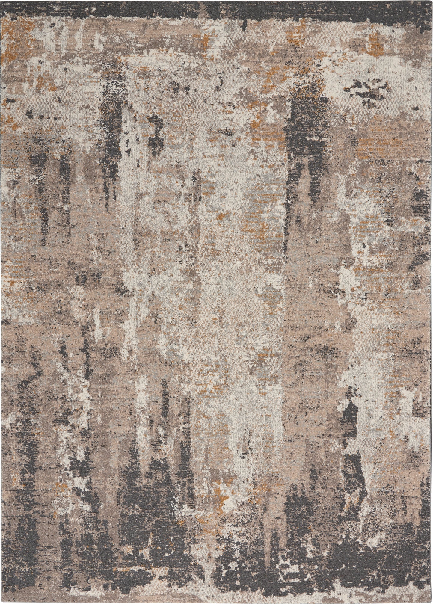 Nourison Home Tangra TNR05 Cream Grey Contemporary Power-loomed Rug