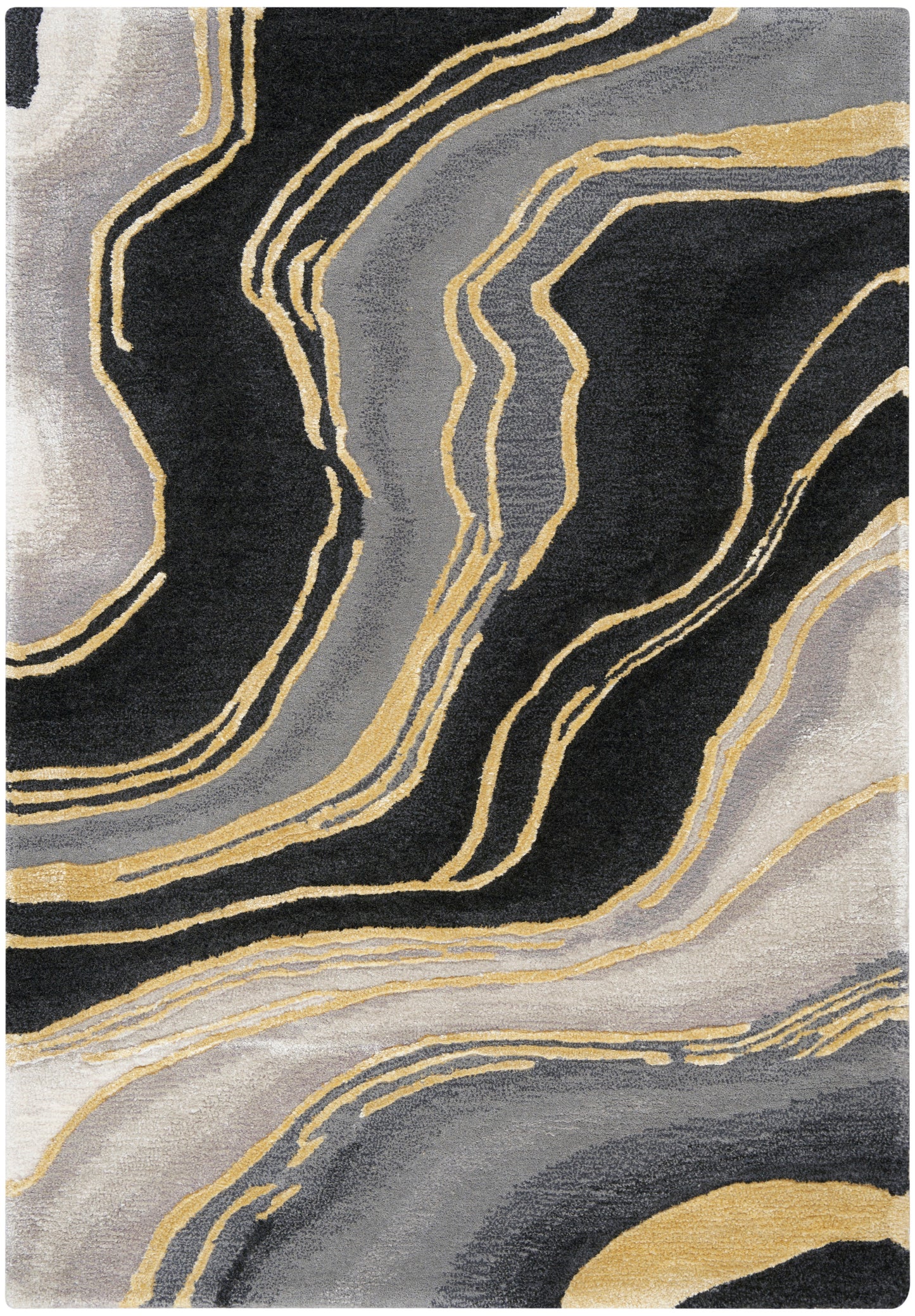 Nourison Home Prismatic PRS31 Charcoal Grey Contemporary Hand Tufted Rug