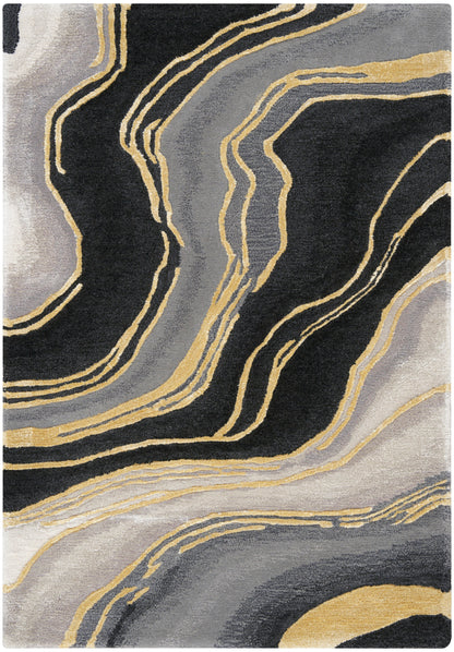 Nourison Home Prismatic PRS31 Charcoal Grey Contemporary Hand Tufted Rug