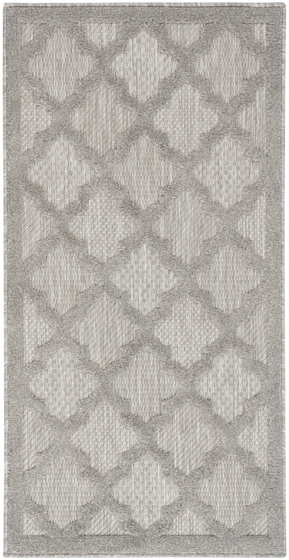 Nourison Home Easy Care NES01 Silver Grey Contemporary Flat Weave Rug
